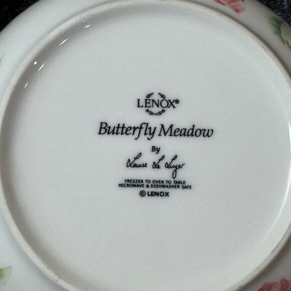 Lenox Butterfly Meadow Porcelain Floral Soup Bowl  7" - Picture 7 of 8